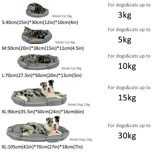 Dog Bed for Medium and Large Dogs | Pet Bed for Shiba Inu Pads - Detail Angle 2 | Majestic Pet Kingdom