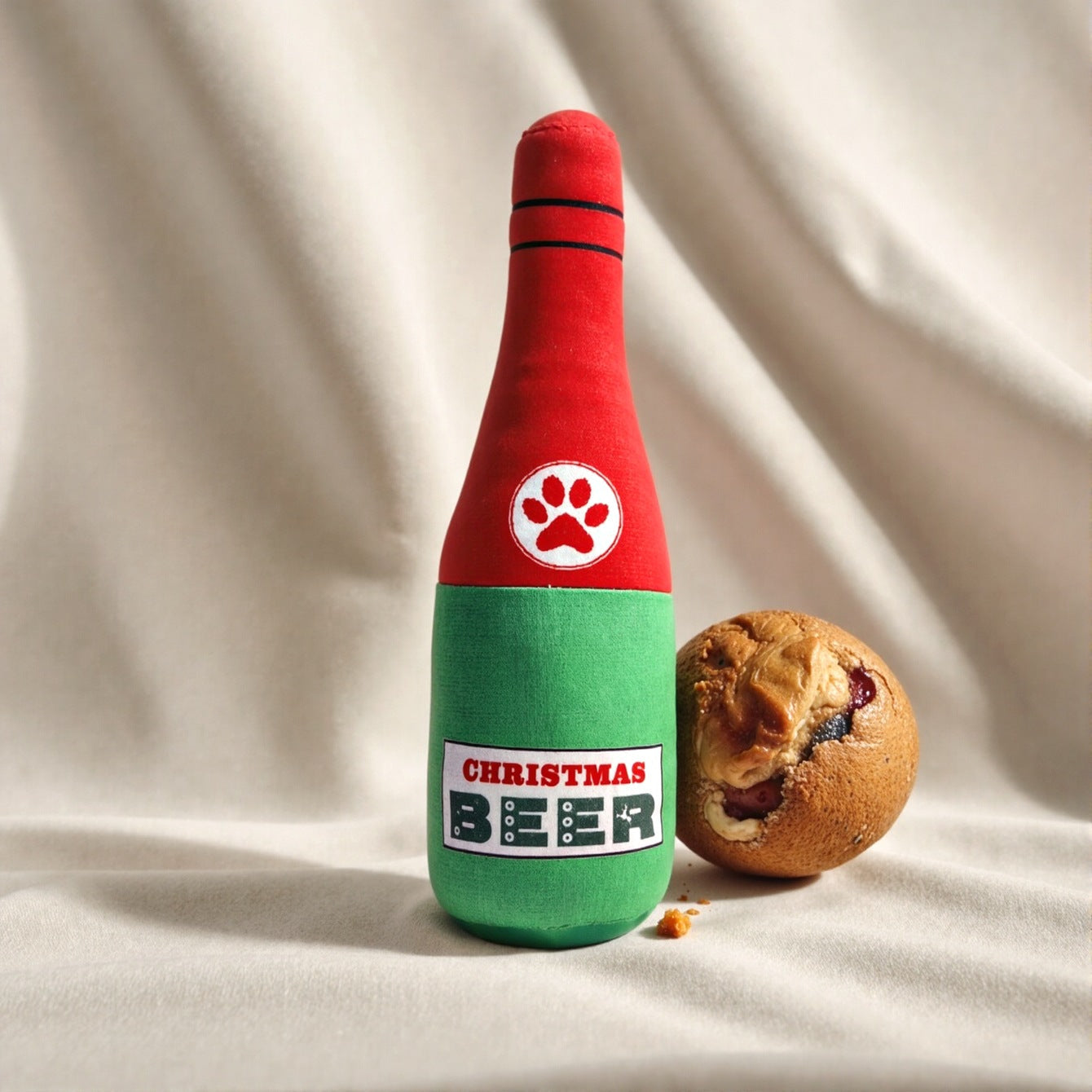 Dog Toy Realistic Wine Bottle Chew-Resistant Self-Entertainment Plush Toy for Cats and Dogs Teeth Cleaning Sound-Making Toy | Purrfect Pet Kingdom