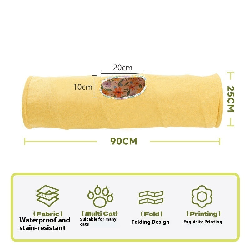Cat Tunnel Foldable 3-Way Crinkle Play Tube Hideaway Toy Mat - Detail Angle 6 | Majestic Pet Kingdom