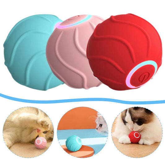 Smart Cat Toys Rolling Ball Pet Cat Owner Interactive Pets Toys Automatic Bouncing Ball USB Self Hi Teasing Kittens Jumping Ball | Purrfect Pet Kingdom
