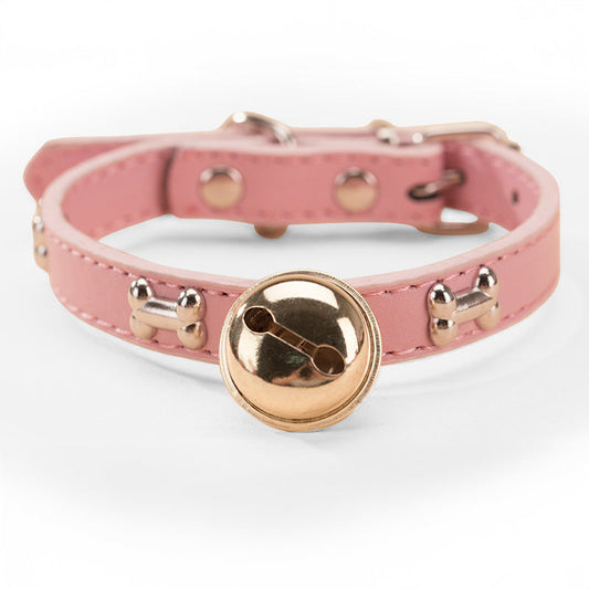 Claw Print Bone Alloy Bells for Pet Collars - Supplies for Dogs & Cats - Detail Angle 2 | Majestic Pet Kingdom