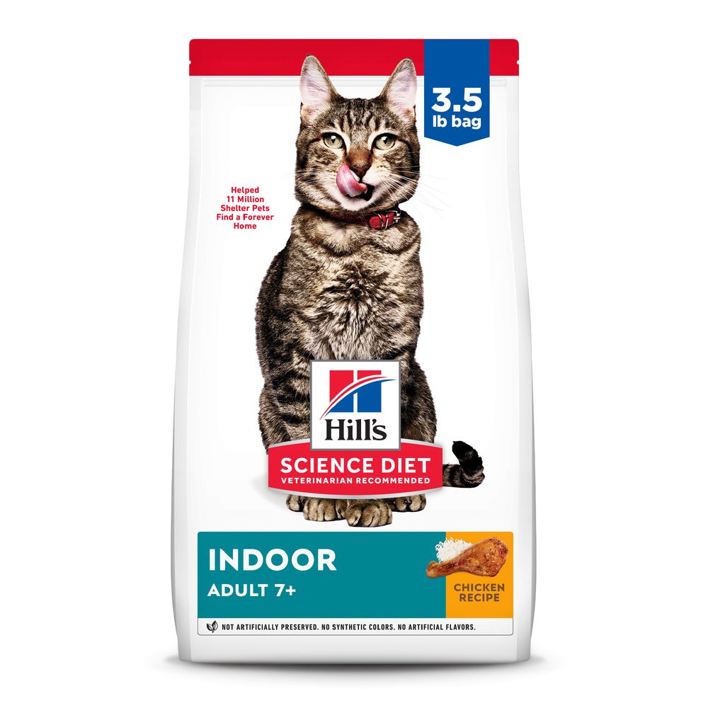 Cat Food Hills Science Diet Senior 7+ Indoor Chicken 3.5lb B