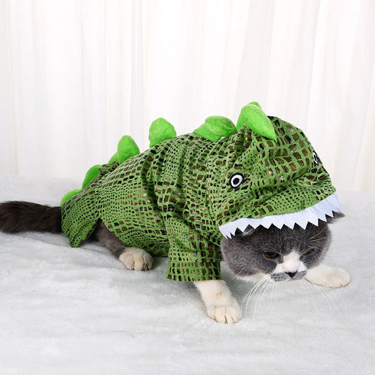 New Halloween Dog Crocodile Models Transforming Clothes Christmas Weird Pet Costumes Puppy Clothes - Detail Angle 2 | Majestic Pet Kingdom