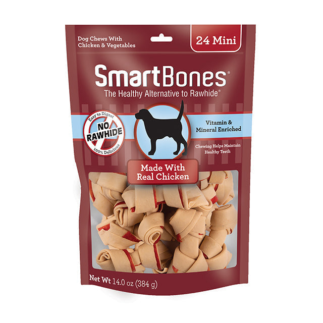 Dog Chews SmartBones Chicken Rawhide-Free Mini Bones 24-Pack