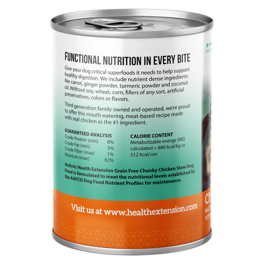 Health Extension Chicken Stew Grain Free Dog Food Can (12.5oz) - Majestic Pet Kingdom