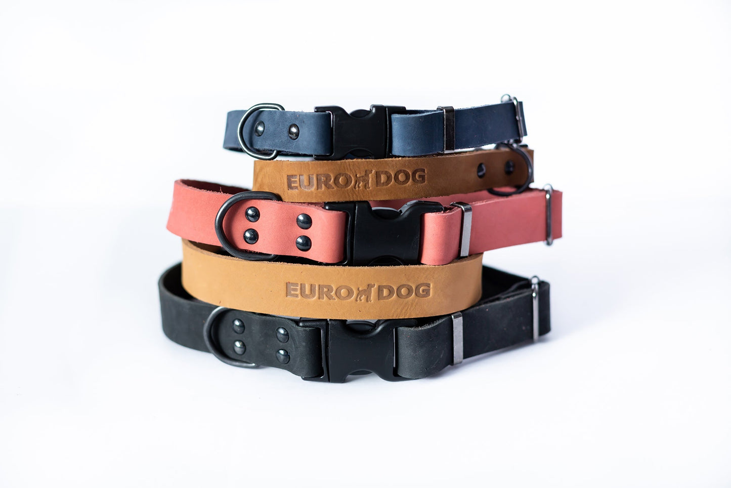 Dog Collar Genuine Leather Sport Style Padded Walking Strap