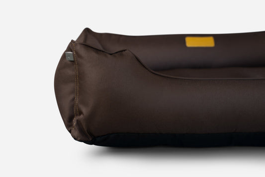 Waterproof Dog Bed – Oxford Fabric, Indoor Outdoor, Brown - Majestic Pet Kingdom