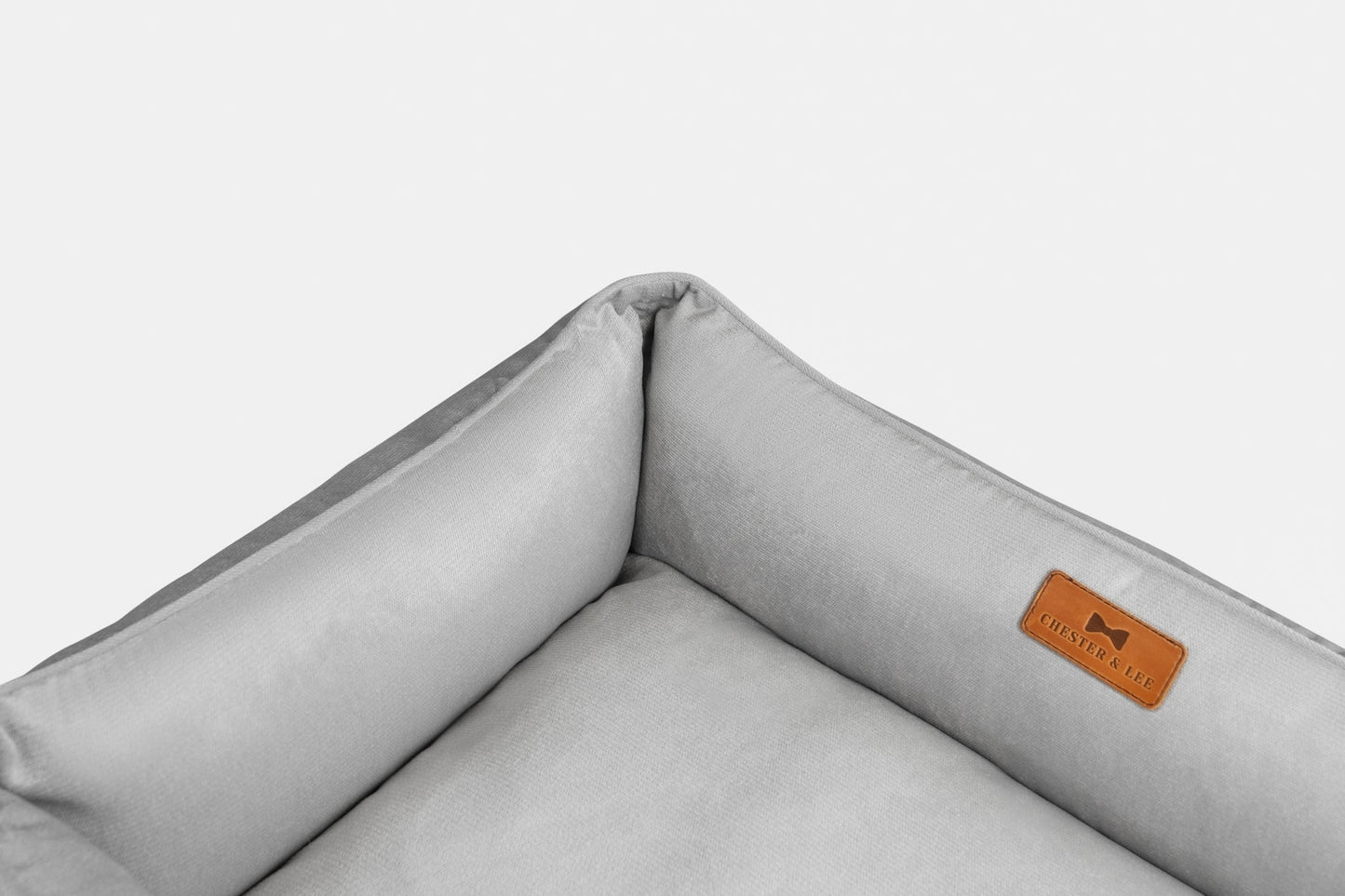 Dog Bed Velvet Sleeper Orthopedic Foam Support Gray Lounge