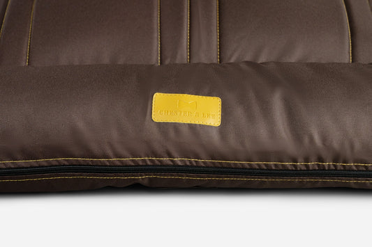 Dog Bed Waterproof Oxford Lounger Large Breed Brown Mattress