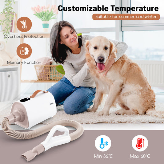 Dog Cat Hair Blower with Negative Ion Function and Adjustable Temperature | Purrfect Pet Kingdom