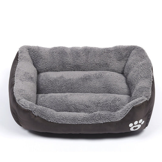 New, soft, and cozy fleece pet bed. Waterproof bottom. Suitable for small, medium & large pets. Keeps pets warm. - Detail Angle 2 | Majestic Pet Kingdom