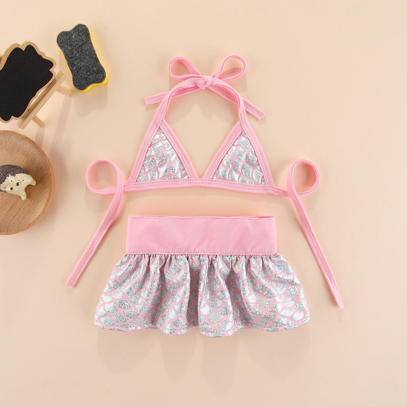 Dog Swimsuit Summer Beach Floral Bikini Set Puppy Apparel Clothes - Detail Angle 7 | Majestic Pet Kingdom