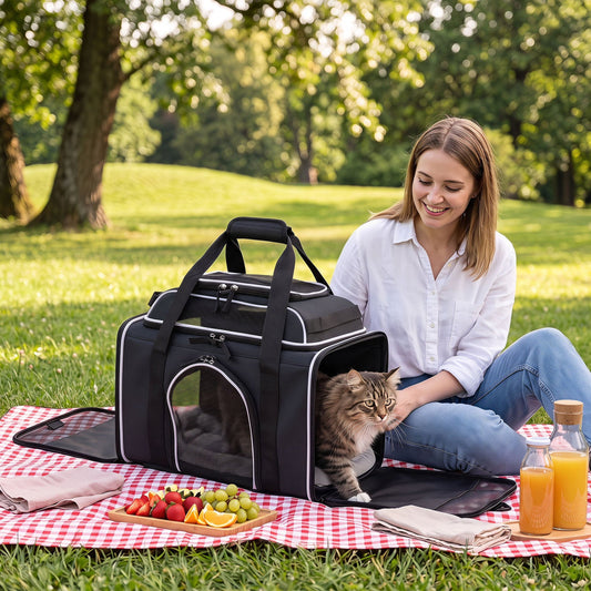 Rolling Pet Carrier with Wheels for Cats and Small Dogs | Purrfect Pet Kingdom