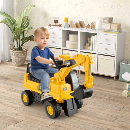 Licensed Caterpillar Kids Ride-On Digger-Yellow | Purrfect Pet Kingdom