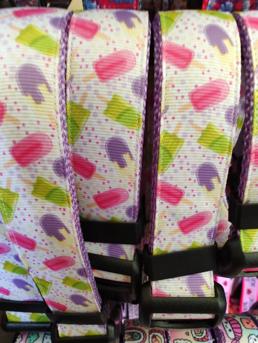 Popsicles Lavender Nylon Dog Collar MD, LG, XL, Leash | Purrfect Pet Kingdom