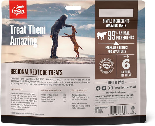 Orijen Regional Red Freeze Dried Dog Treats (3.25oz)