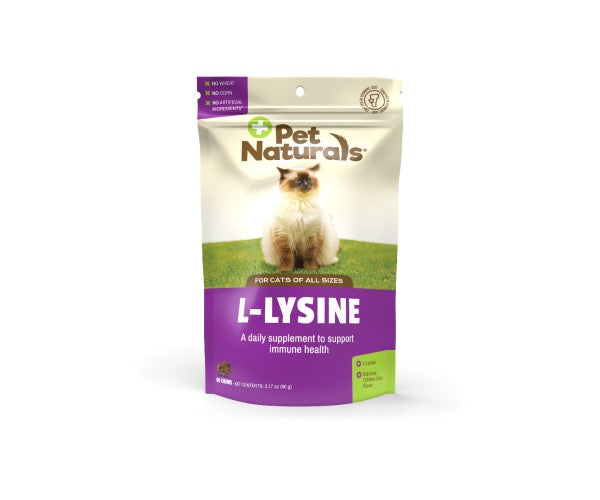 Cat L-Lysine Pet Naturals Daily Immune Support Chews 60-Coun