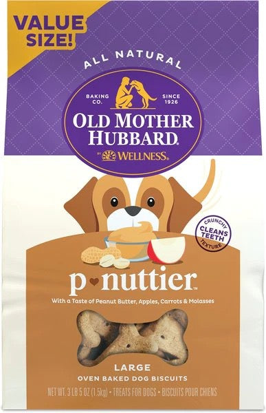 Dog Treats Old Mother Hubbard P-Nuttier Large Biscuits 3lb