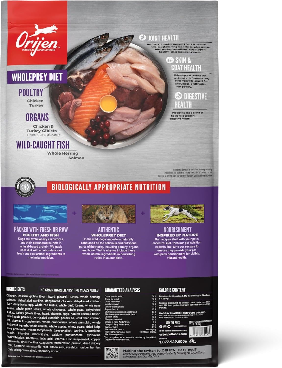 Dog Food Orijen Large Breed Adult High-Protein Grain Free