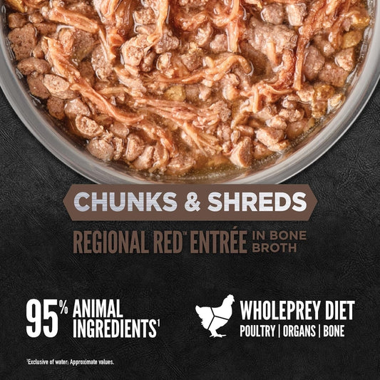 Orijen Grain Free Chunks & Shreds, Regional Red Wet Cat Food (3oz) - Majestic Pet Kingdom
