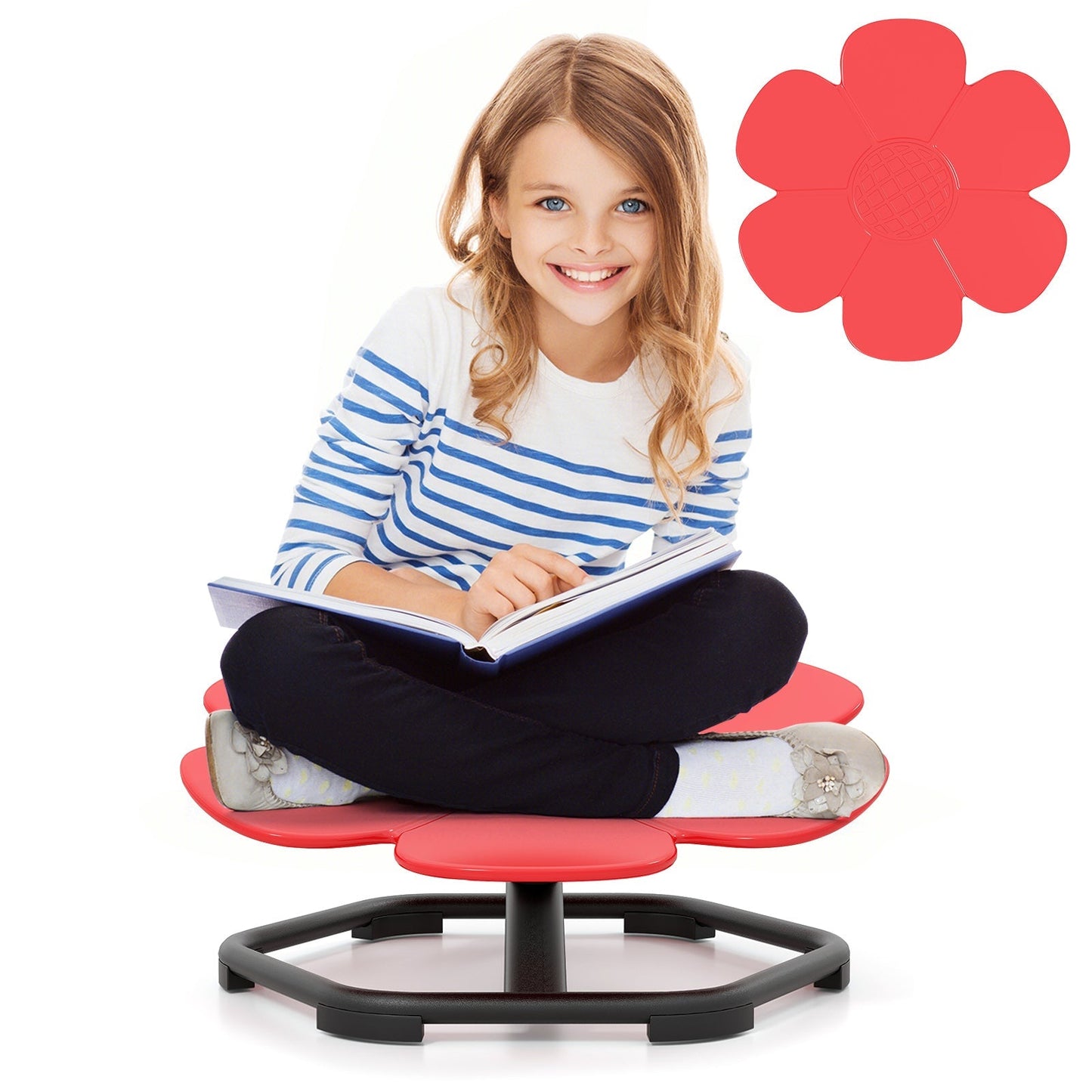 Kids Sensory Swivel Chair Elephant Petal 360° Spinning Chair