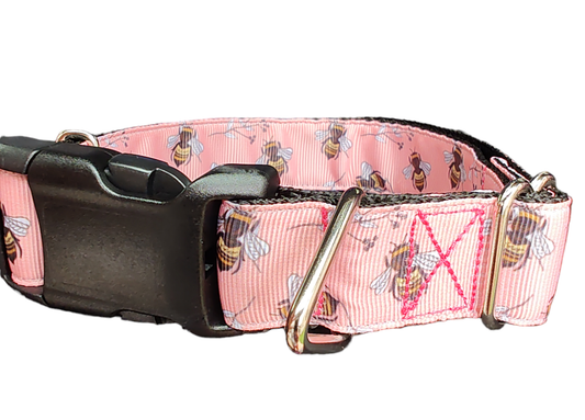 Coral Bees Nylon Dog Collar | Purrfect Pet Kingdom