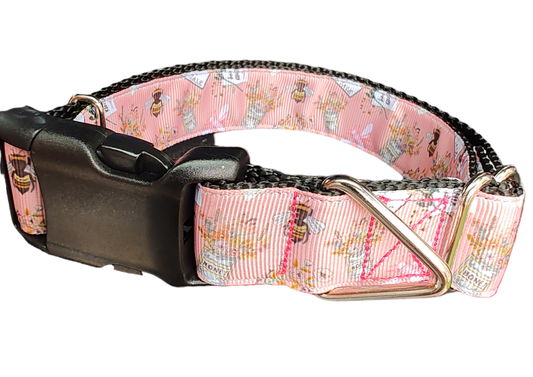 Flower Market Bees Nylon Dog Collar | Purrfect Pet Kingdom
