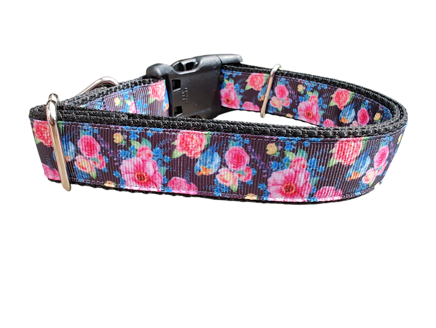 Flowers and Bluebirds Nylon Dog Collar | Purrfect Pet Kingdom