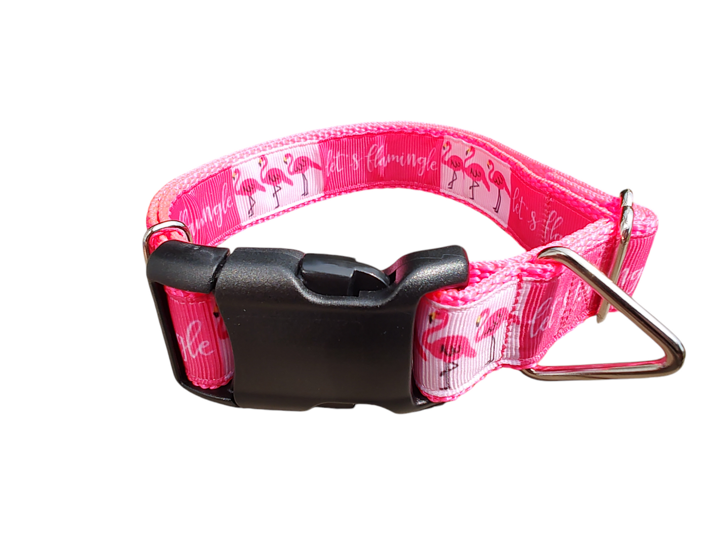 Let's Flamingle Flamingo Nylon Dog Collar | Purrfect Pet Kingdom