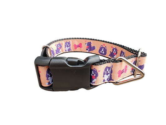 Happy Pitbulls Nylon Dog Collar | Purrfect Pet Kingdom