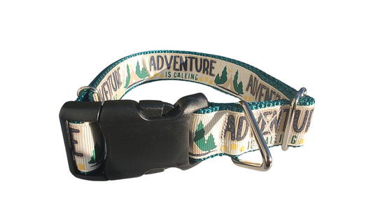 Adventure Is Calling Glitter Nylon Dog Collar | Purrfect Pet Kingdom