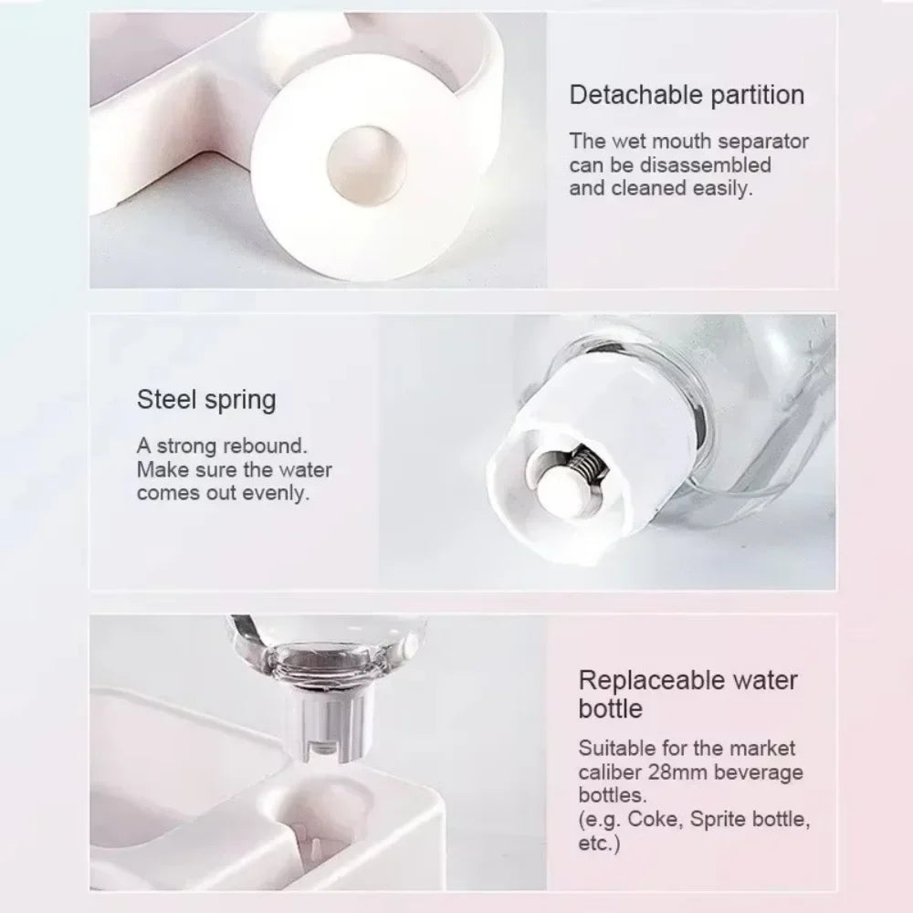 Automatic Water Dispenser For Cats Dogs Pets Feeding Bowl Heart-shaped Automatic Drinking Self Refilling Saving Space Dual-use | Purrfect Pet Kingdom