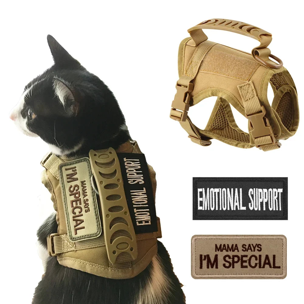 Tactical vest for kittens and small dogs military harness fo