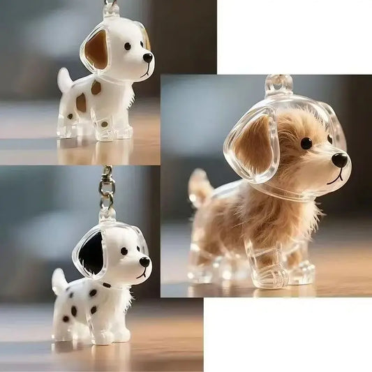 Dog Hair Keepsake Keychain Pendant Cute Pet Memory Souvenir - Detail Angle 2 | Majestic Pet Kingdom