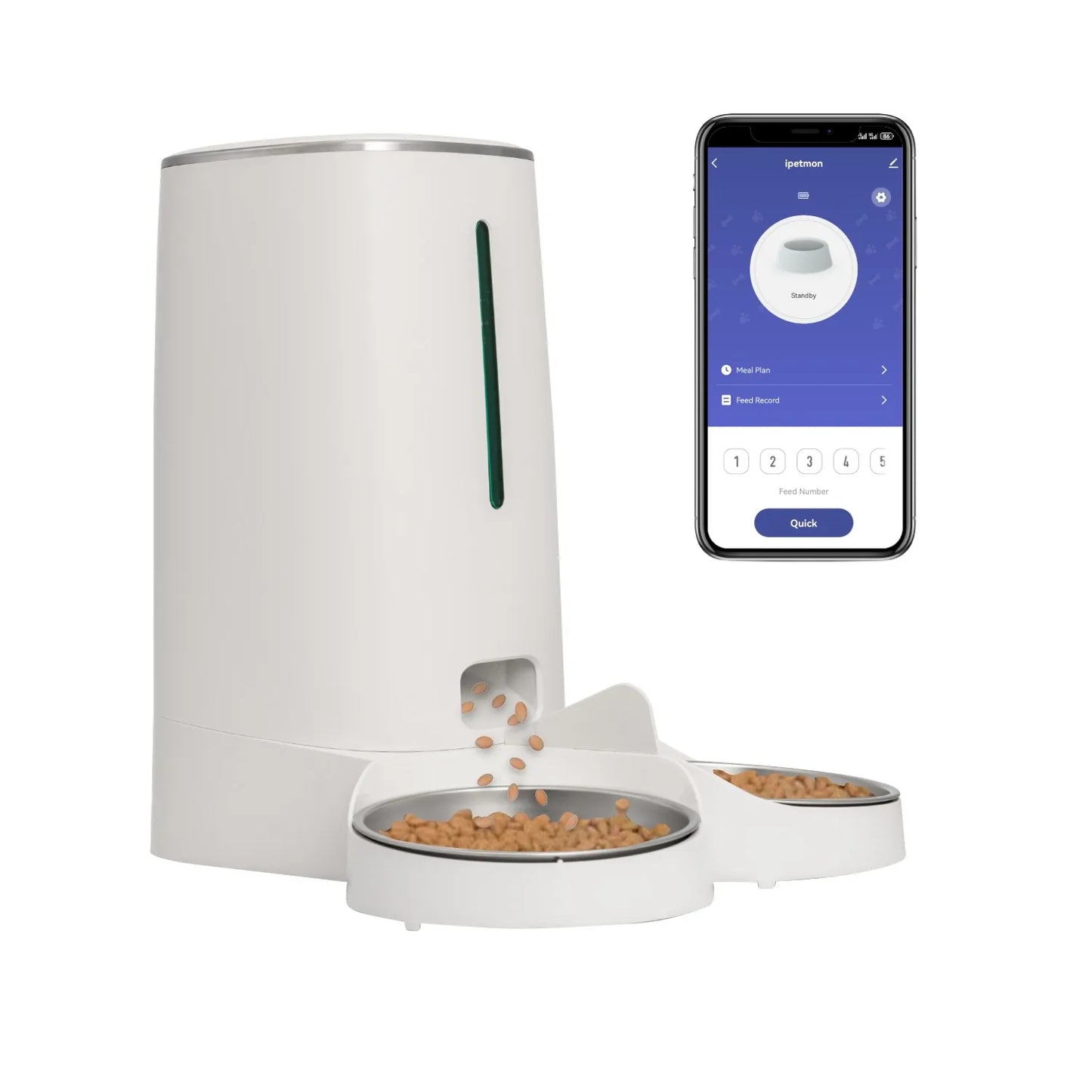 Smart Pet Feeder 4L Automatic WiFi App Control Cat Dog Dispenser - Majestic Pet Kingdom