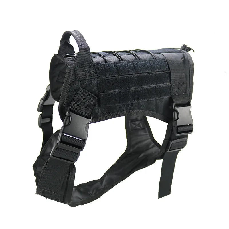 Tactical Dog Harness Military Training Padded Quick Release Vest Pet Training Dog Harness For Set Small Medium Large Dogs - CP camouflage | Purrfect Pet Kingdom