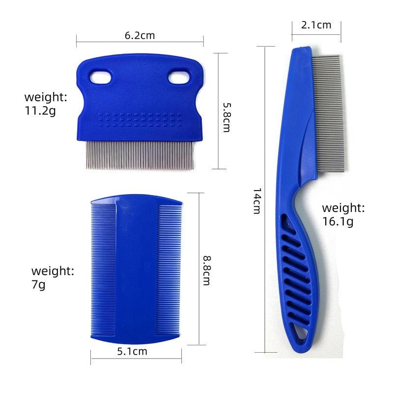 Dog Flea Comb Stainless Steel Fine-Tooth Lice Remover Brush