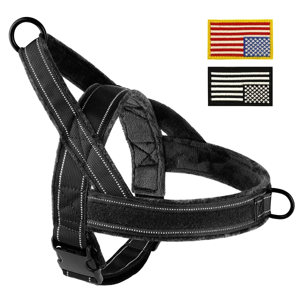 No Pull Dog Harness Military Tactical Dog Harnesses Vest Reflective Pet Training Harnesses Durable For Small Medium Large Dogs - Green-2 | Purrfect Pet Kingdom