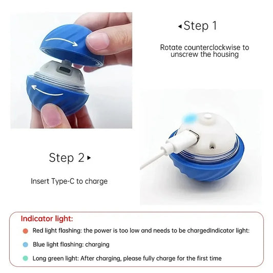 Dog Ball Toy Smart USB Moving Bouncing Rolling Interactive Play