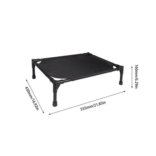 Outdoor Elevated Dog Bed With Foldable Removable Canopy Shade Tent