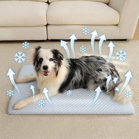 Dog Cooling Mat Ice Silk Breathable Summer Pet Bed Pad | Purrfect Pet Kingdom