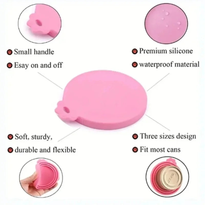 Pet Can Covers Silicone Airtight Lids with Feeding Spoon 2-Pack - Detail Angle 6 | Majestic Pet Kingdom