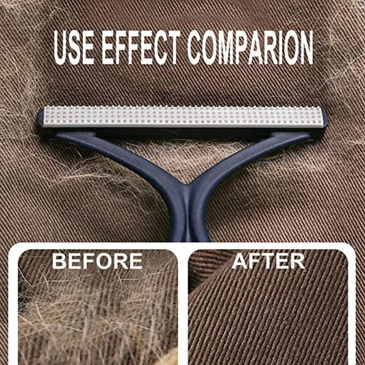 Silicone Double Sided Pet Hair Remover Lint Remover Clean Tool Shaver Sweater Cleaner Fabric Shaver Scraper for Clothes Carpet Double Carpet Wooden Manual Roller Professional Reusable Lint Cleaner for Pet Hair - Detail Angle 2 | Majestic Pet Kingdom