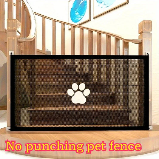 Non-Punch Retractable Pet Fence, Adjustable Portable Safety Gate, Indoor Outdoor Isolation Barrier for Dogs & Cats - Majestic Pet Kingdom