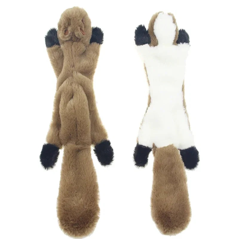 Squeaky Dog Toy | No Stuffing Plush Toy with Built In Sounders