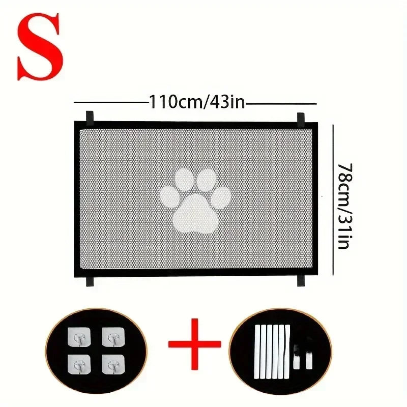 Pet Dog Barrier Fences Portable Folding Breathable Mesh Pet Safety Gate Isolated Networks Doorways Staircases Dog Fences | Purrfect Pet Kingdom