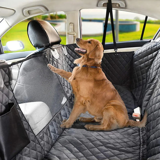 1PC Winter Dog Seat Cover for Back Seat, Waterproof with Mesh Window, Scratch Prevent Anti-slip Dog Car Hammock, Standard | Purrfect Pet Kingdom