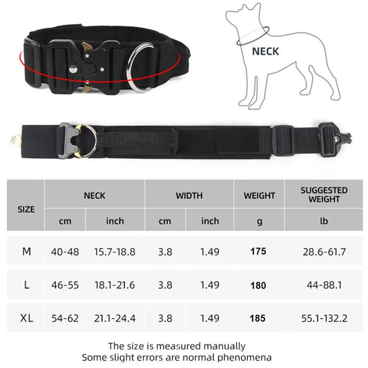 Tactical Dog Collar for Medium to Large Dogs 8 Colors Pet Collar Durable Comfortable Harness for Training And Control - Green | Purrfect Pet Kingdom