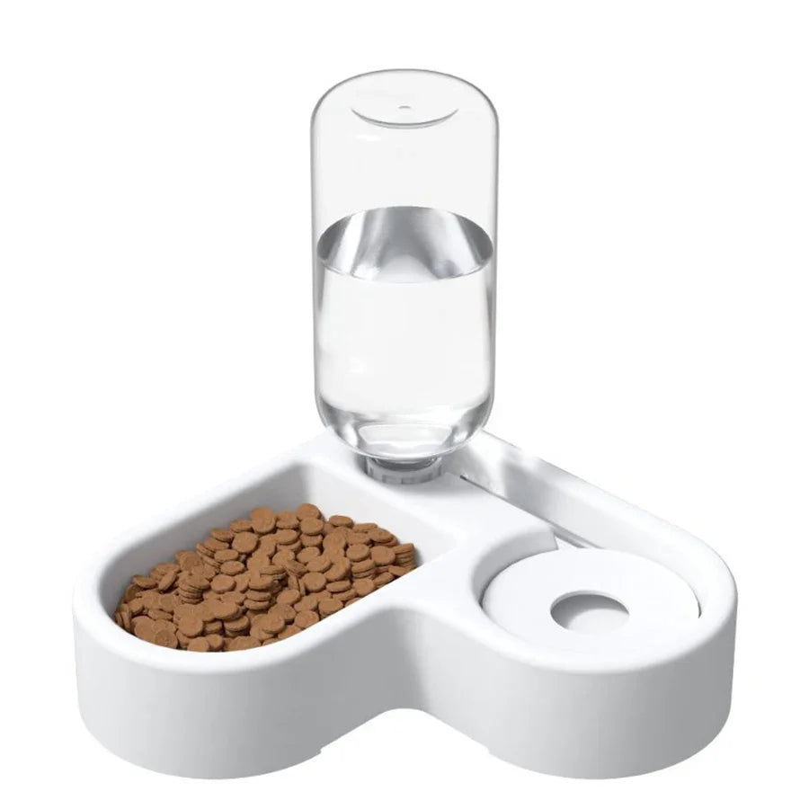 Cat bowl and dog bowl double-bowl automatic water dispenser and food bowl, automatic water dispenser for dogs and cats | Purrfect Pet Kingdom