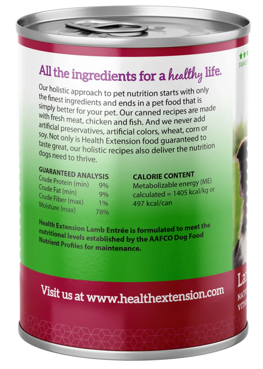 Health Extension All Life Stages Grain Free Lamb Entree Wet Dog Food (12.5oz) - Majestic Pet Kingdom